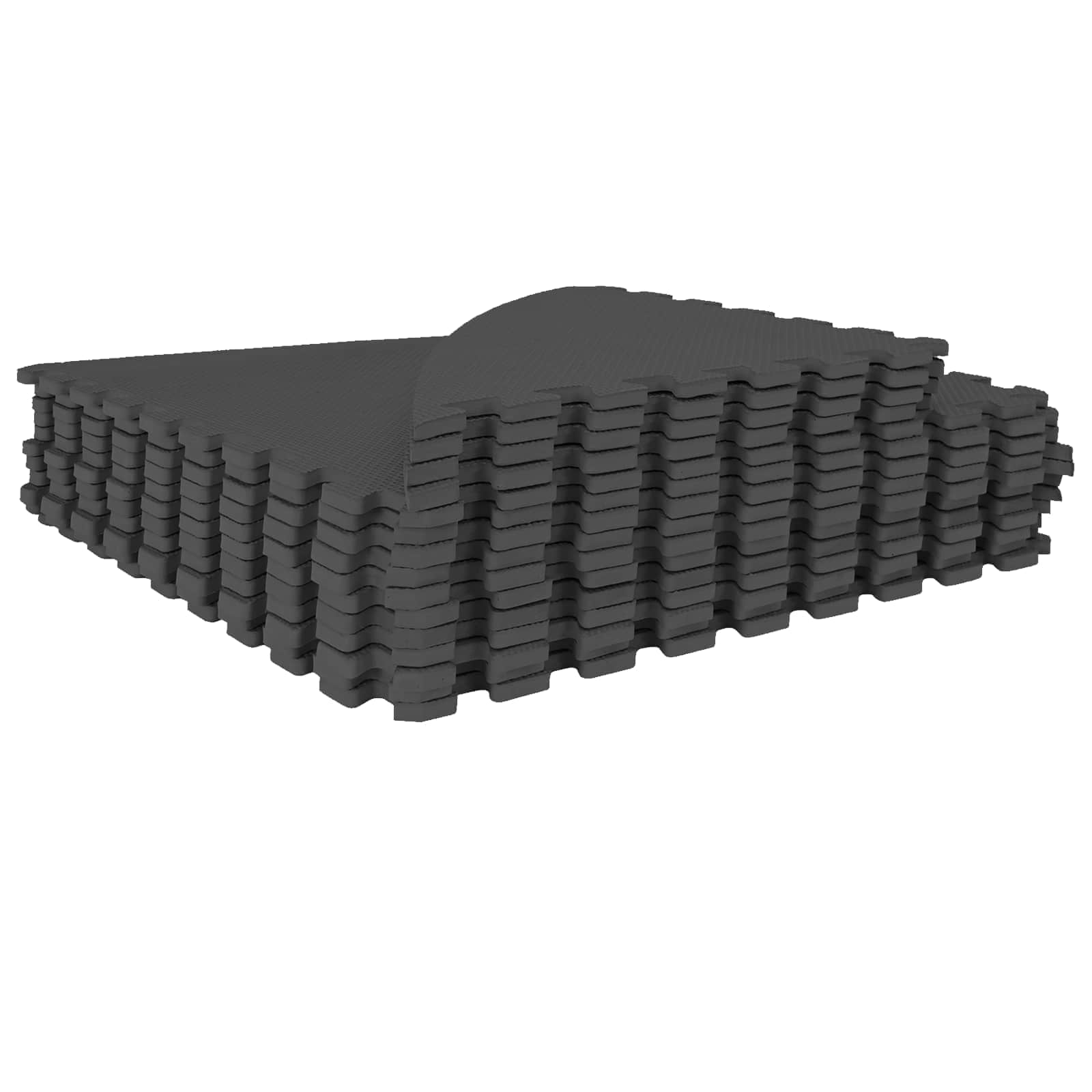 vidaXL Pool Ground Mat 16 pcs Ø 235 cm Round EVA Foam Black 3
