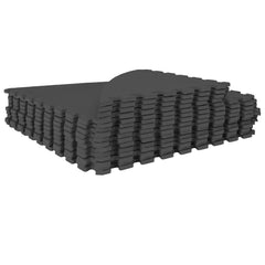 vidaXL Pool Ground Mat 16 pcs Ø 235 cm Round EVA Foam Black 3
