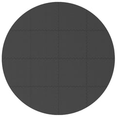 vidaXL Pool Ground Mat 16 pcs Ø 235 cm Round EVA Foam Black 2