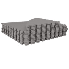 vidaXL Pool Ground Mat 16 pcs Ø 235 cm Round EVA Foam Grey 3
