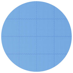vidaXL Pool Ground Mat 16 pcs Ø 235 cm Round EVA Foam Blue 2
