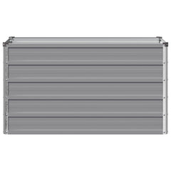 vidaXL Raised Garden Bed Grey 100 x 40 x 55 cm Galvanised Steel 3