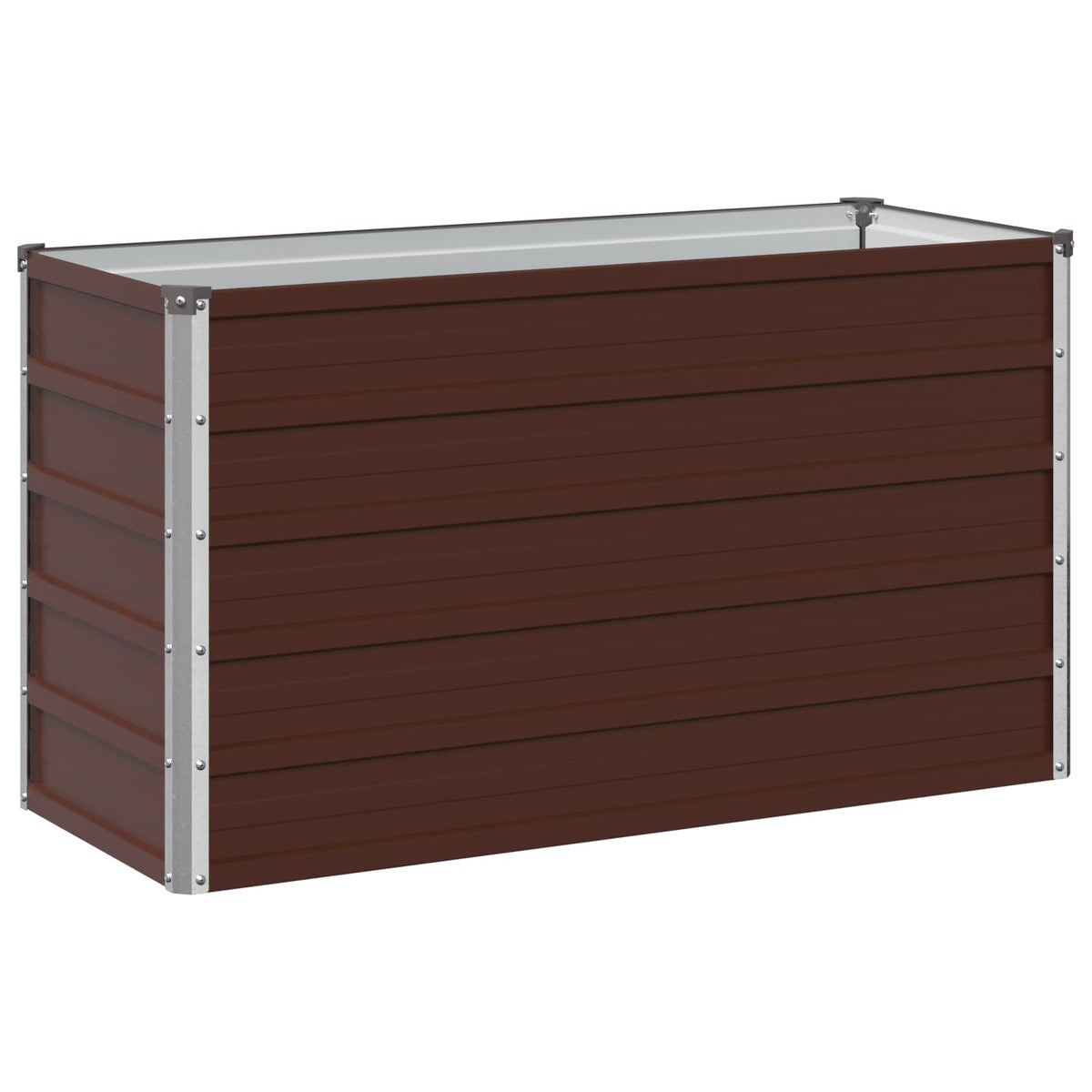 vidaXL Raised Garden Bed Brown 100 x 40 x 55 cm Galvanised Steel 2