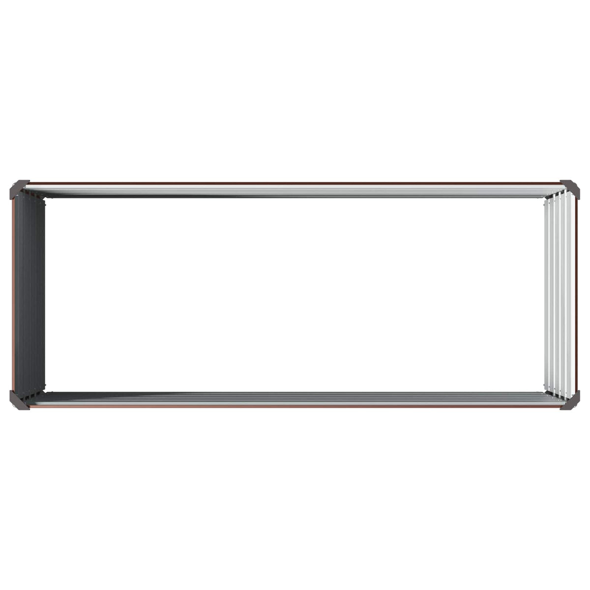 vidaXL Raised Garden Bed Brown 100 x 40 x 55 cm Galvanised Steel 5
