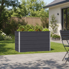 vidaXL Raised Garden Bed Anthracite 100 x 40 x 55 cm Galvanised Steel 1