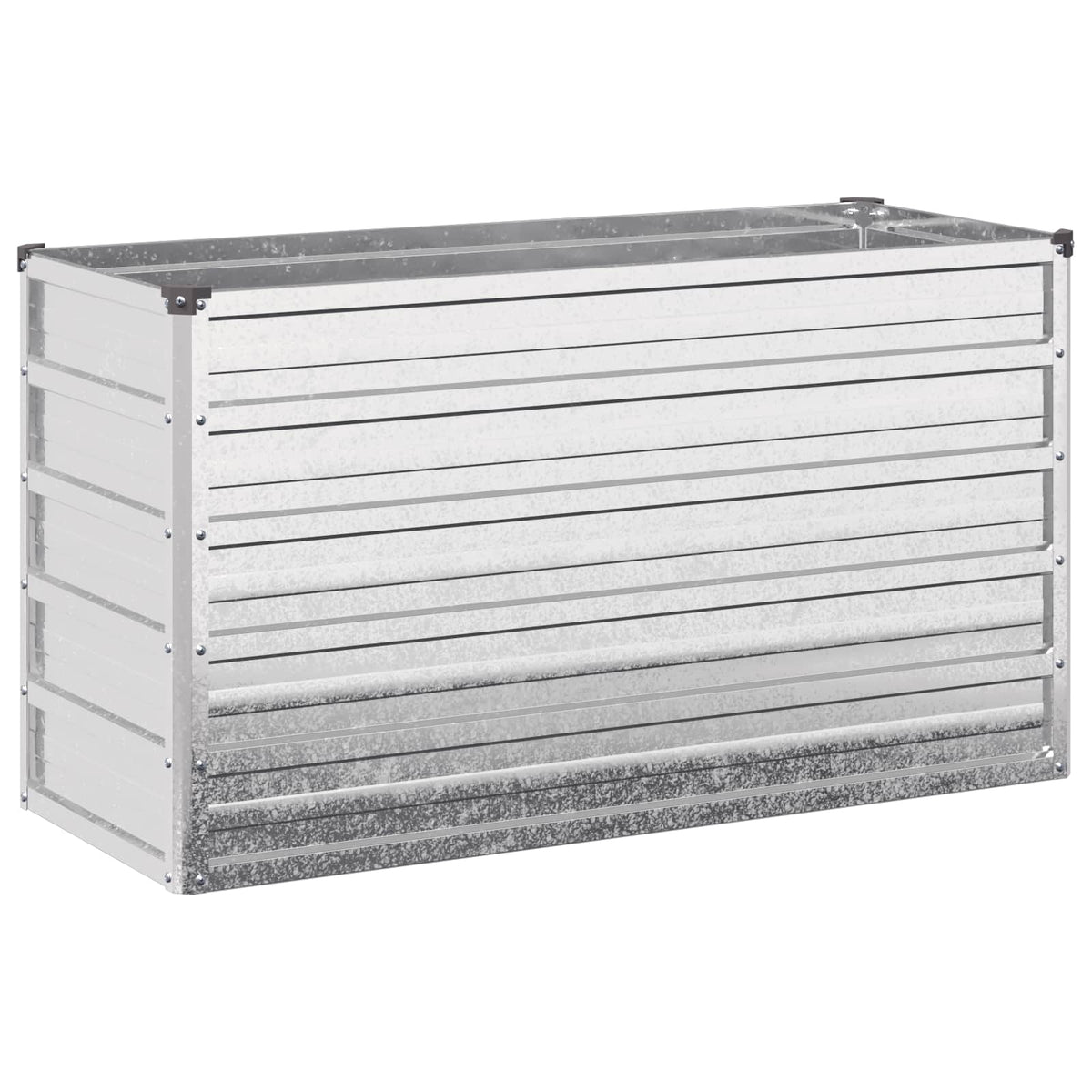 vidaXL Raised Garden Bed Galvanised Silver 100 x 40 x 55 cm 2