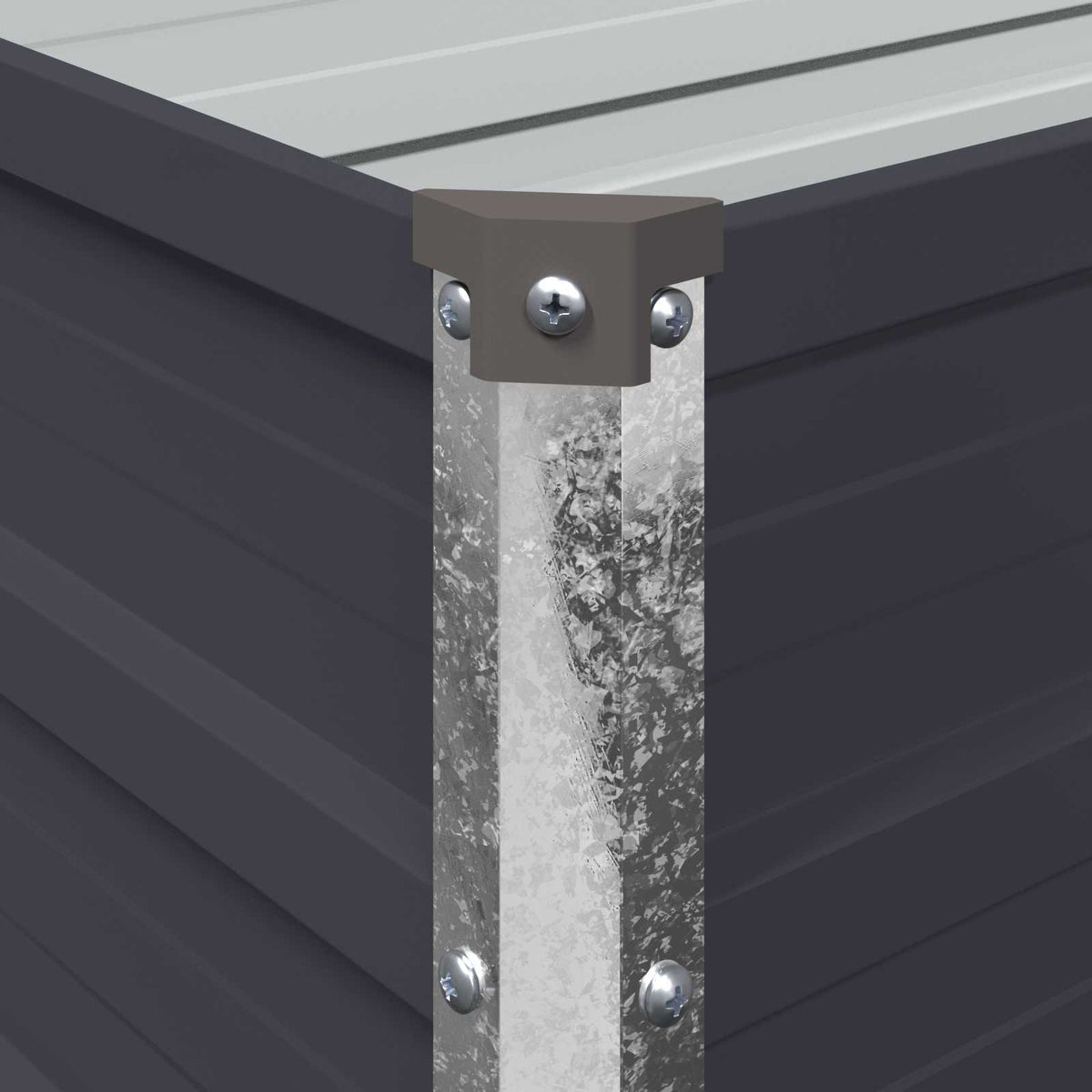 Raised Garden Bed Galvanised Steel Anthracite