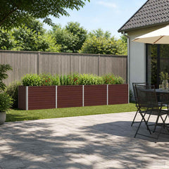 Raised Garden Bed 321 x 40 x 55 cm Galvanised Steel Brown