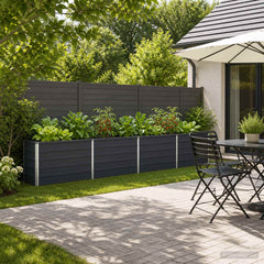 Raised Garden Bed 321 x 40 x 55 cm Galvanised Steel Anthracite