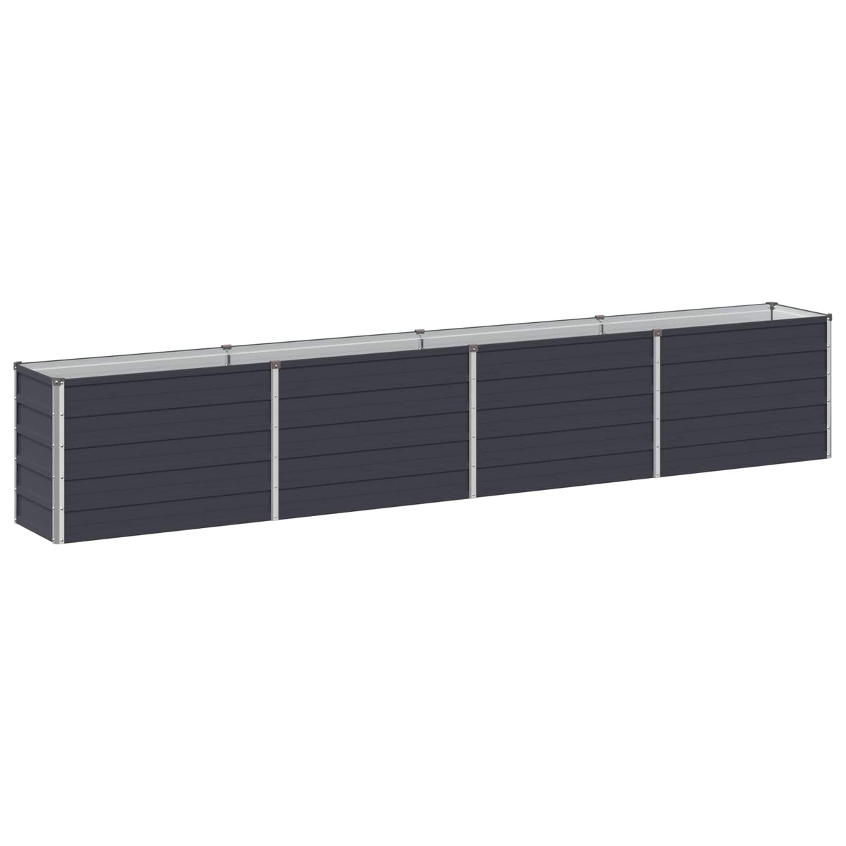 Raised Garden Bed 321 x 40 x 55 cm Galvanised Steel Anthracite