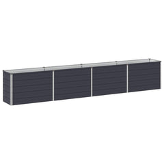 Raised Garden Bed 321 x 40 x 55 cm Galvanised Steel Anthracite