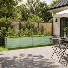 Raised Garden Bed 321 x 40 x 55 cm Galvanised Steel Pastel Green