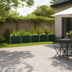Raised Garden Bed 400 x 40 x 55 cm Galvanised Steel Green
