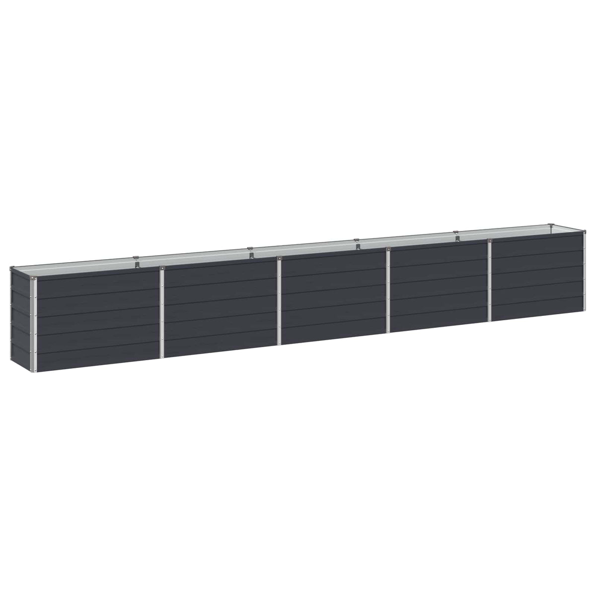 Raised Garden Bed 400 x 40 x 55 cm Galvanised Steel Anthracite