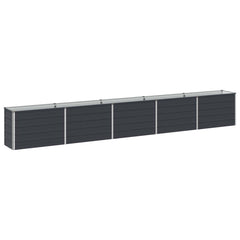 Raised Garden Bed 400 x 40 x 55 cm Galvanised Steel Anthracite
