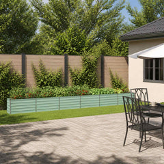 Raised Garden Bed 600 x 40 x 55 cm Galvanised Steel Pastel Green