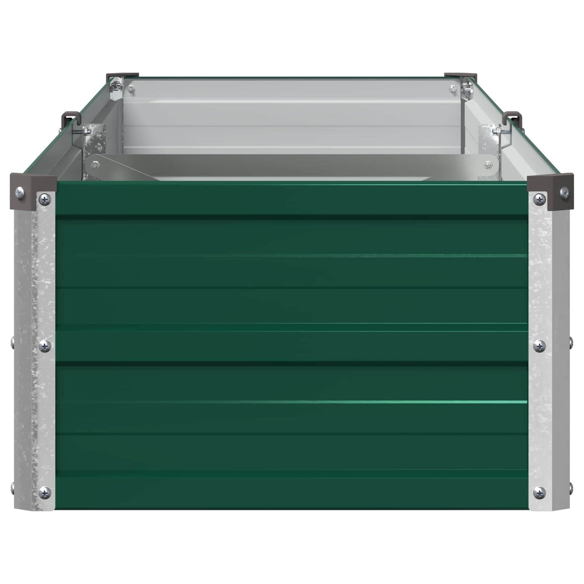 Raised Garden Bed 160 x 40 x 24 cm Galvanised Steel Green