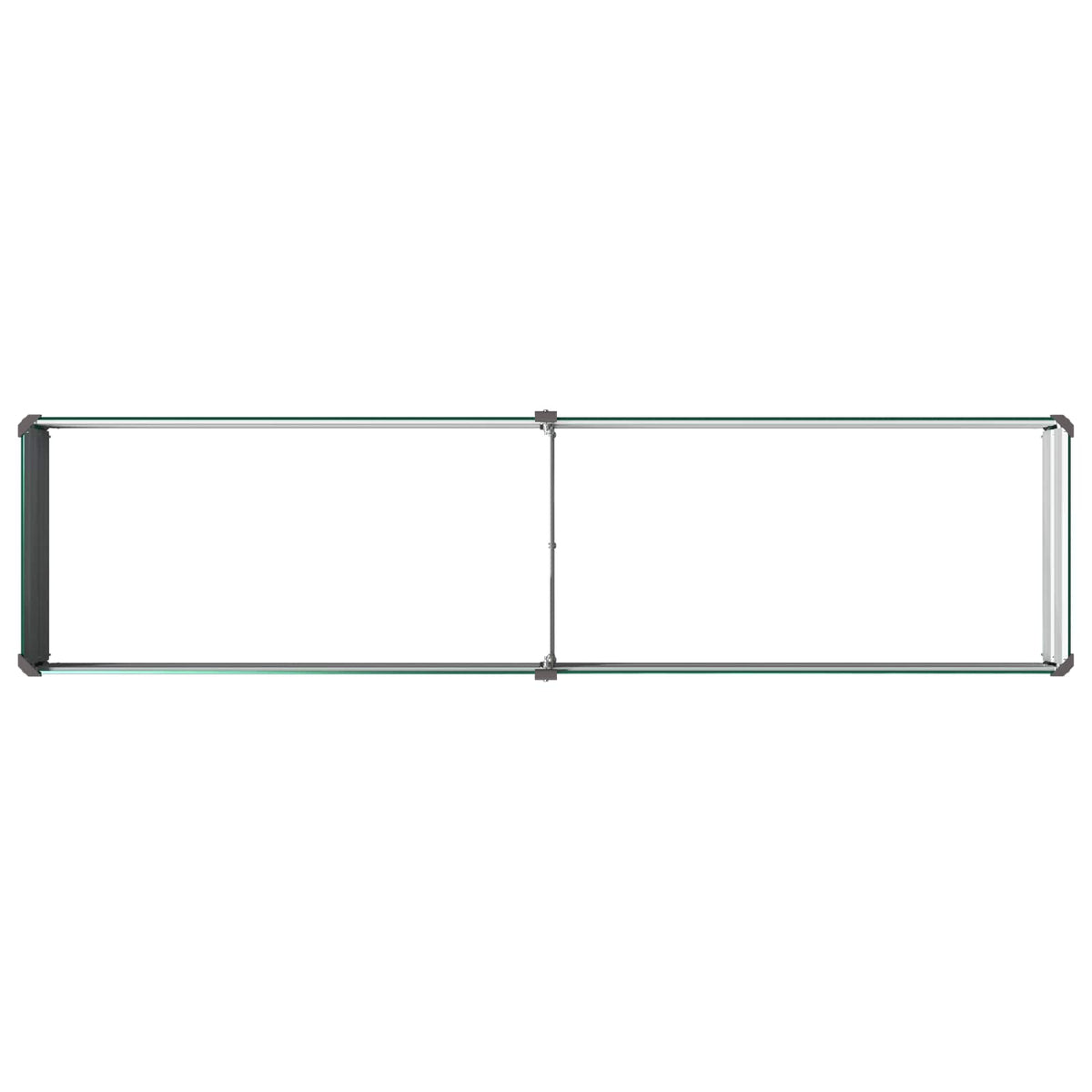 Raised Garden Bed 160 x 40 x 24 cm Galvanised Steel Green