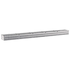 vidaXL Raised Garden Bed Galvanised Silver 400 x 40 x 24 cm 2