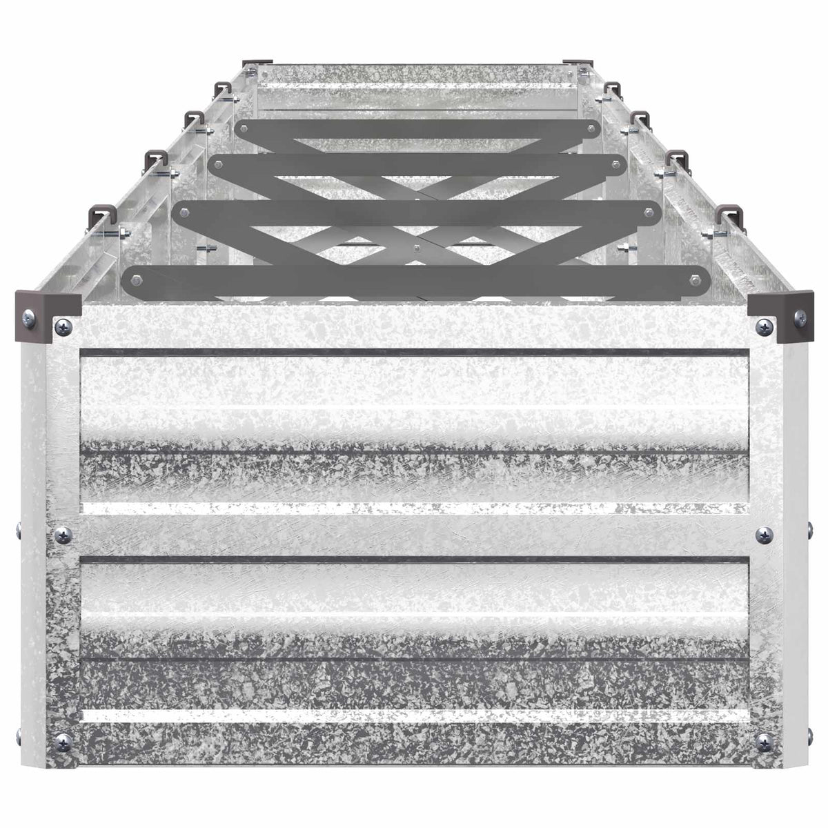 vidaXL Raised Garden Bed Galvanised Silver 400 x 40 x 24 cm 4