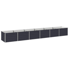 Raised Garden Bed 480 x 80 x 55 cm Galvanised Steel Anthracite