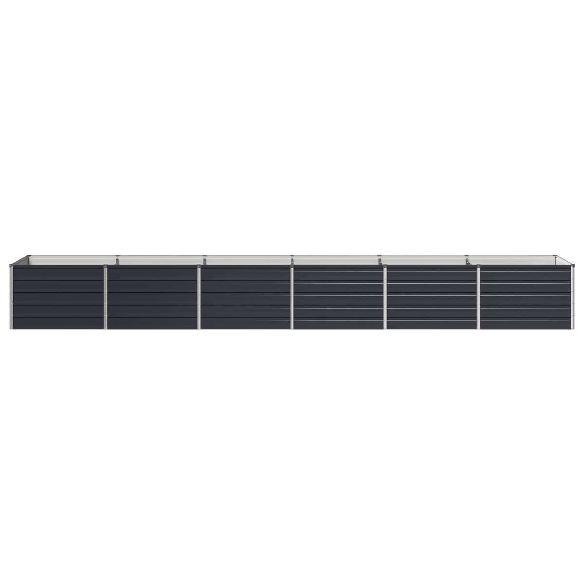 Raised Garden Bed 480 x 80 x 55 cm Galvanised Steel Anthracite