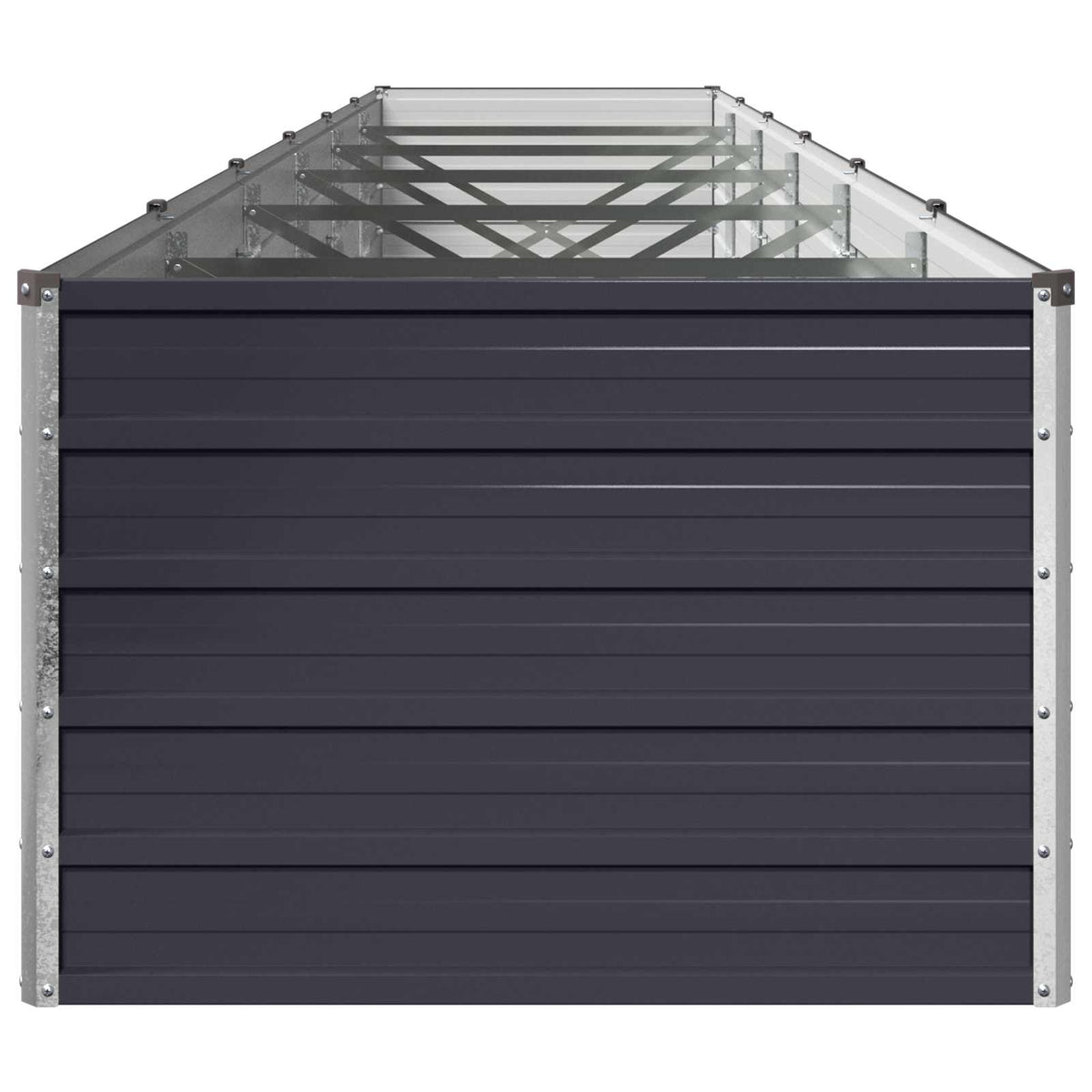 Raised Garden Bed 480 x 80 x 55 cm Galvanised Steel Anthracite