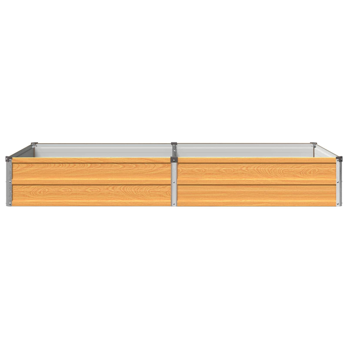 vidaXL Raised Garden Bed Wood Natural 160 x 80 x 24 cm Steel 3