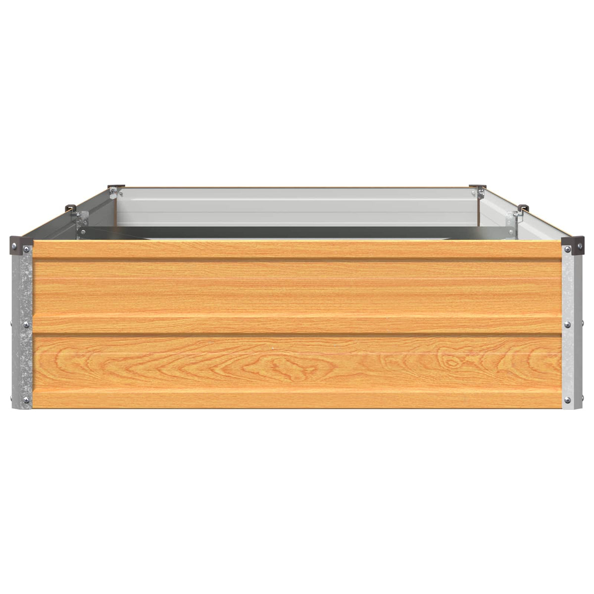 vidaXL Raised Garden Bed Wood Natural 160 x 80 x 24 cm Steel 4
