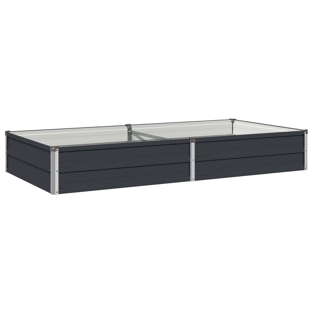 vidaXL Raised Garden Bed Anthracite 160 x 80 x 24 cm Galvanised Steel 2