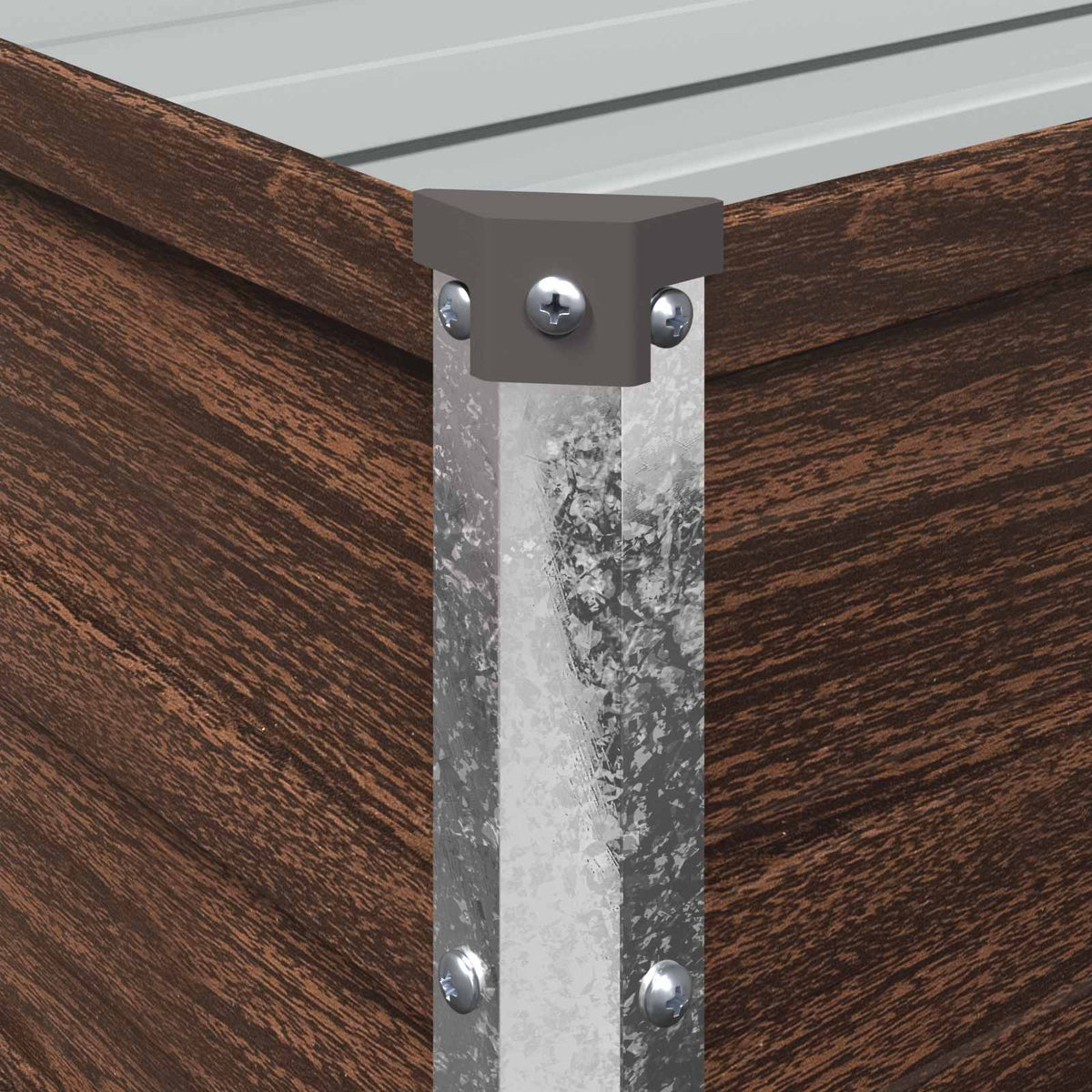 Raised Garden Bed 480 x 80 x 24 cm Galvanised Steel Black Walnut