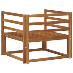Outdoor Middle Sofa Solid Acacia Wood Natural Horizontal slats