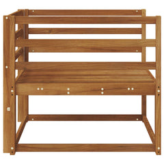 Outdoor Middle Sofa Solid Acacia Wood Natural Horizontal slats