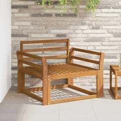 Outdoor Middle Sofa Solid Acacia Wood Natural Curved