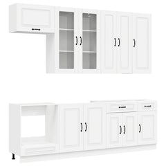 Kitchen Unit KALMAR 8 pcs Engineered Wood White 100 cm