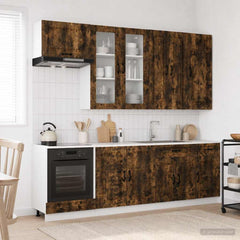 Kitchen Unit KALMAR 8 pcs Engineered Wood Smoked oak 100 cm