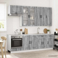 Kitchen Unit KALMAR 8 pcs Engineered Wood Grey sonoma 100 cm