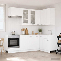 Kitchen Unit LYON 8 pcs Engineered Wood White 80 cm