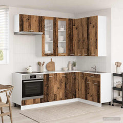 Kitchen Unit LYON 8 pcs Engineered Wood Old wood 100 cm