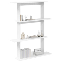 vidaXL Wall Shelf White 100 x 20 x 126 cm Engineered Wood 3