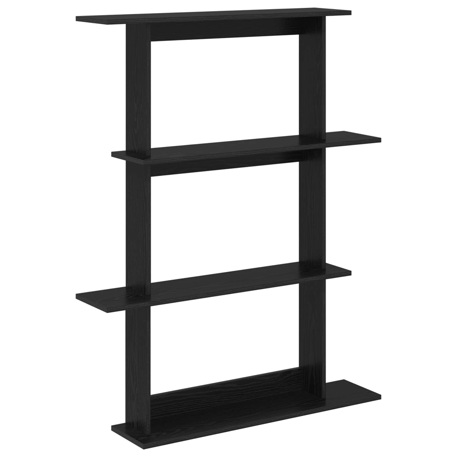 vidaXL Wall Shelf Black Oak 100 x 20 x 126 cm Engineered Wood 2