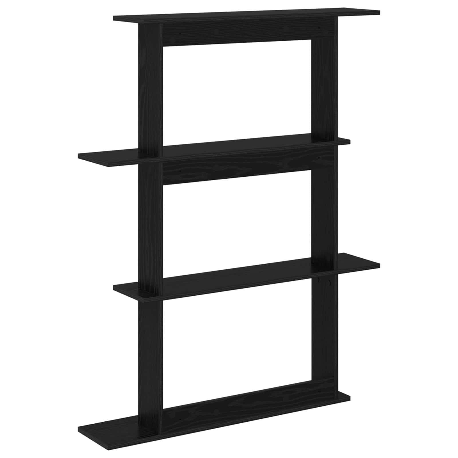 vidaXL Wall Shelf Black Oak 100 x 20 x 126 cm Engineered Wood 6