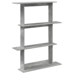 vidaXL Wall Shelf Concrete Grey 100 x 20 x 126 cm Engineered Wood 2