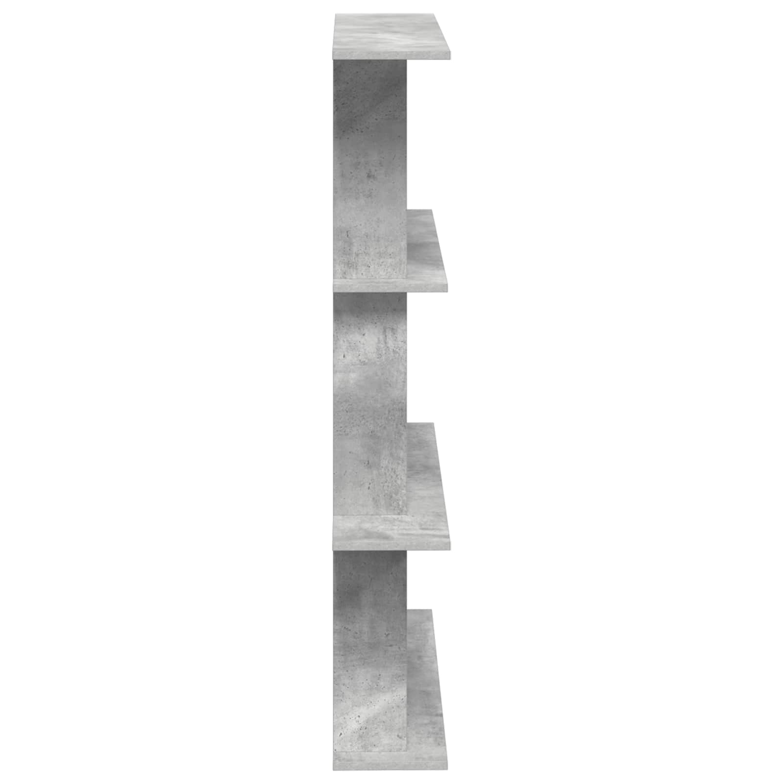 vidaXL Wall Shelf Concrete Grey 100 x 20 x 126 cm Engineered Wood 5