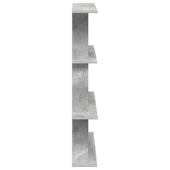 vidaXL Wall Shelf Concrete Grey 100 x 20 x 126 cm Engineered Wood 5