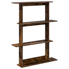 vidaXL Wall Shelf Smoked Oak 100 x 20 x 126 cm Engineered Wood 2