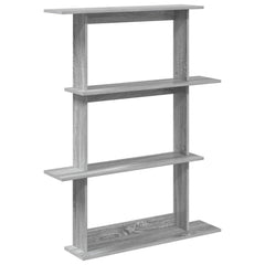 vidaXL Wall Shelf Grey Sonoma 100 x 20 x 126 cm Engineered Wood 2