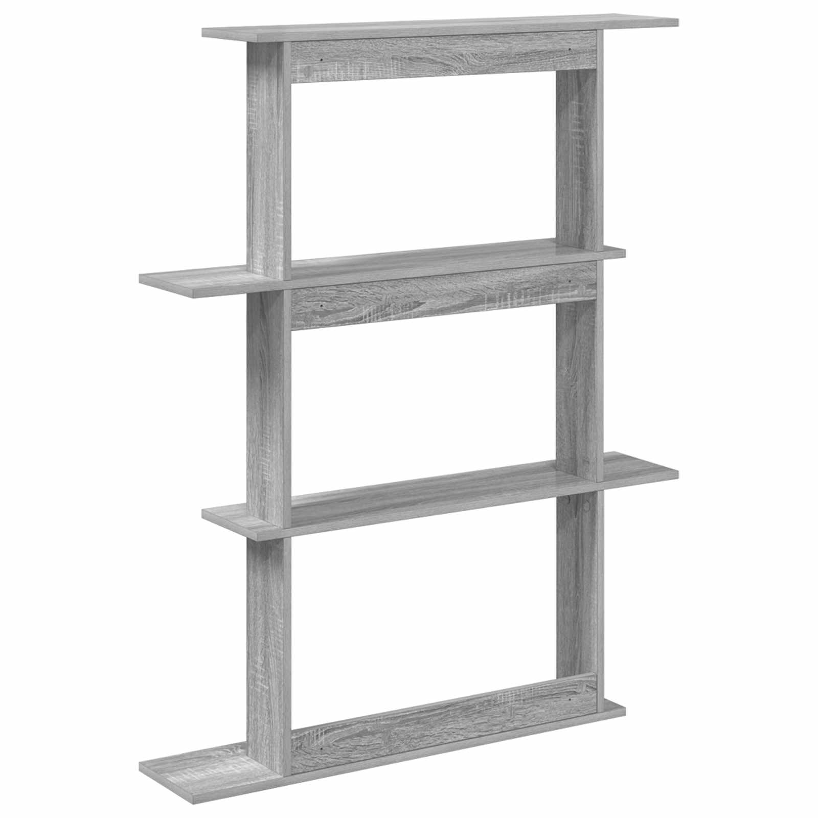vidaXL Wall Shelf Grey Sonoma 100 x 20 x 126 cm Engineered Wood 6