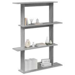 vidaXL Wall Shelf Grey Sonoma 100 x 20 x 126 cm Engineered Wood 3