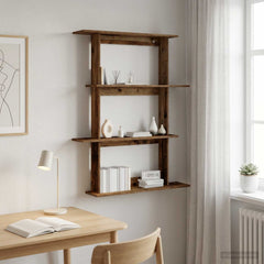 vidaXL Wall Shelf Old Wood 100 x 20 x 126 cm Engineered Wood 1